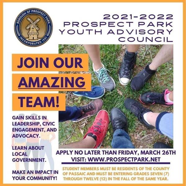 Prospect Park Youth Advisory Council Seeking Applicants Hawthorne