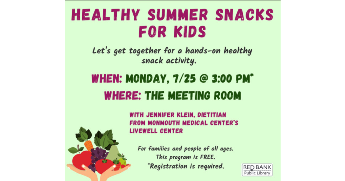 Red Bank Public Library Weekly Newsletter Red Bank, NJ News TAPinto