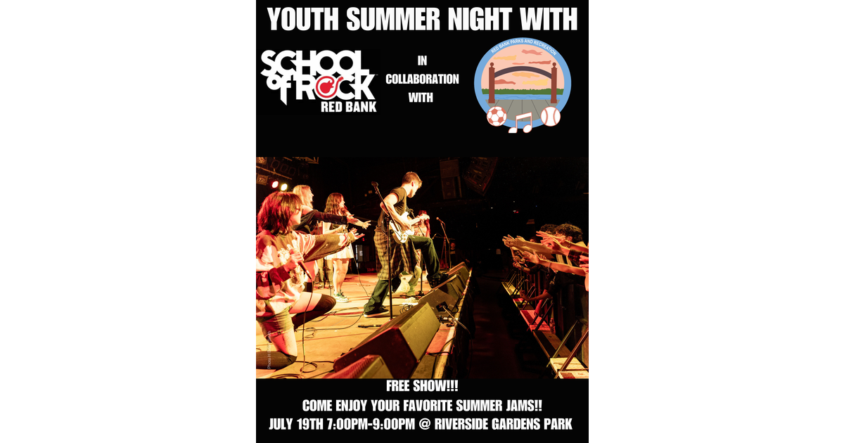 Red Bank School of Rock Youth Concert at Riverside Gardens Park Red