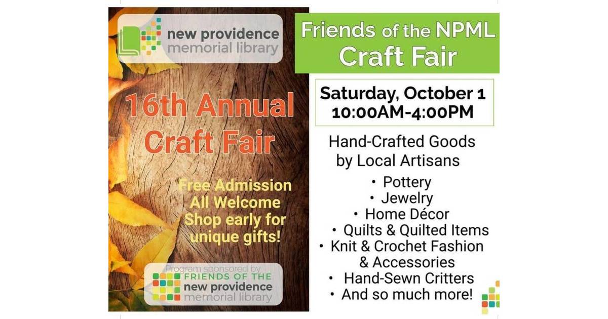 The friends of the new providence memorial library hosts 16th annual
