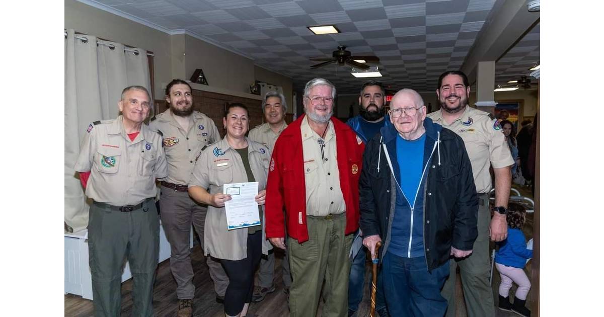 Members of Boy Scout Troop 56 in Roselle Park Honored with Veteran