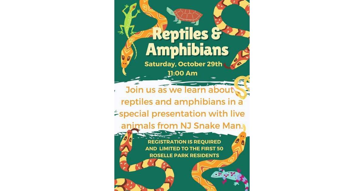 NJ Snake Man Coming to the Roselle Park Veterans Memorial Library