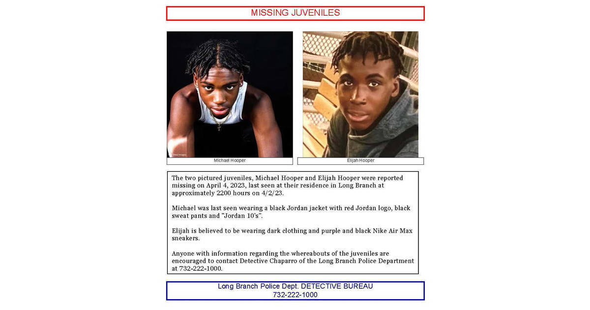MISSING Two Missing Juveniles in Long Branch Long Branch, NJ News