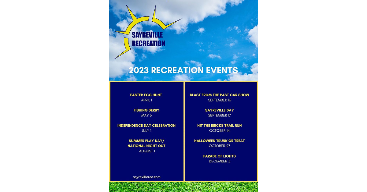 Sayreville Recreation Releases 2023 Event Schedule Raritan Bay, NJ News TAPinto