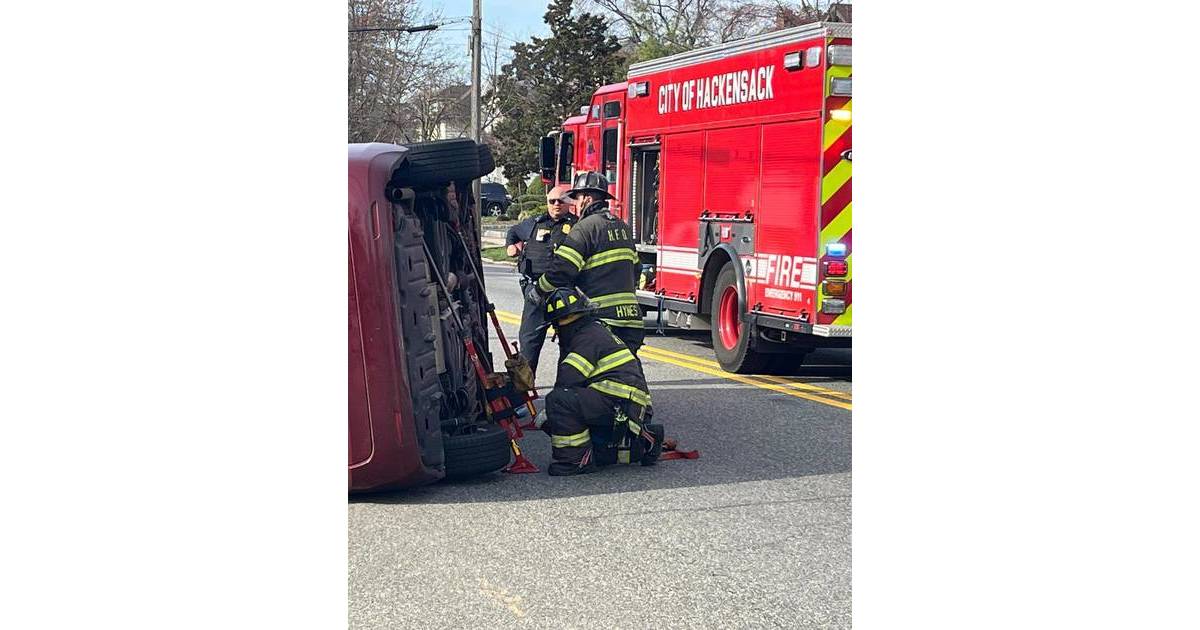 Hackensack Fire Department Responds to Vehicle Rollover Accident