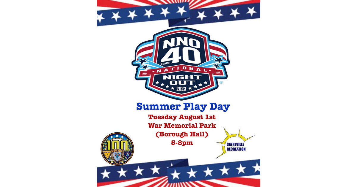 Sayreville and South Amboy to Host 'National Night Out' Events on