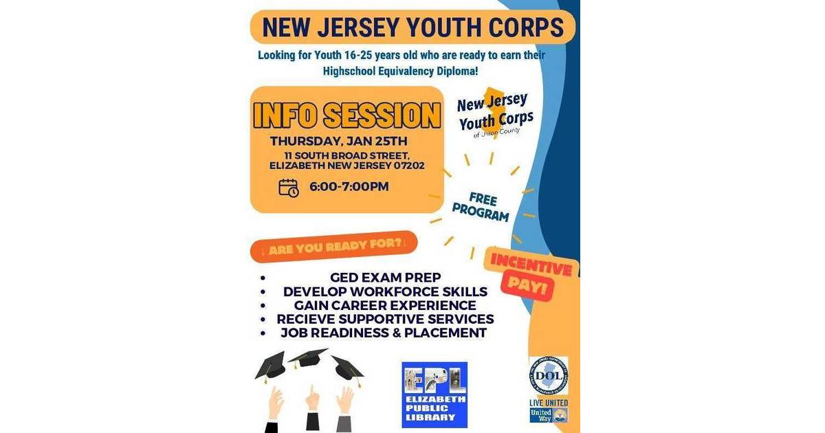 New Jersey Youth Corps Offers Free Program With Incentive Pay