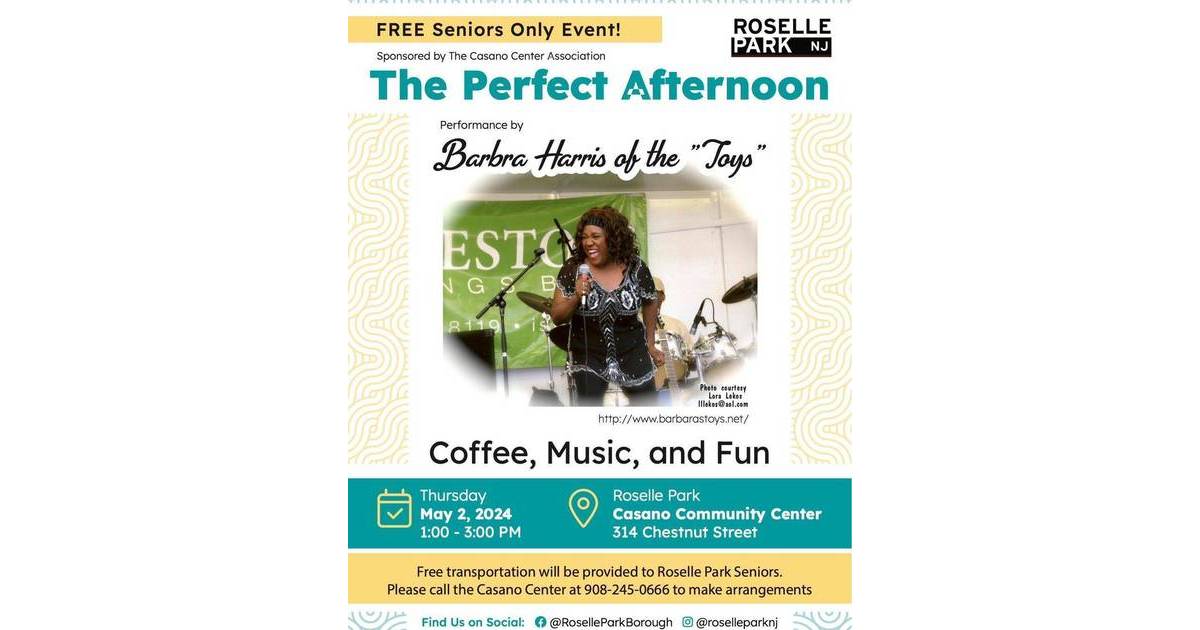 Casano Community Center Presents "A Perfect Afternoon" for Roselle Park