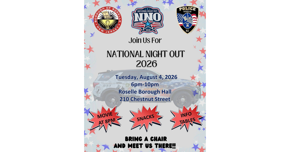 Roselle to Host National Night Out on Tuesday