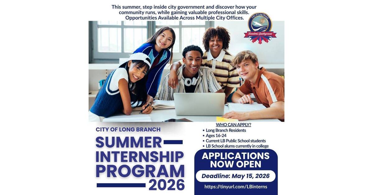 Long Branch Opens Paid Summer Internship Program for Local Students ...