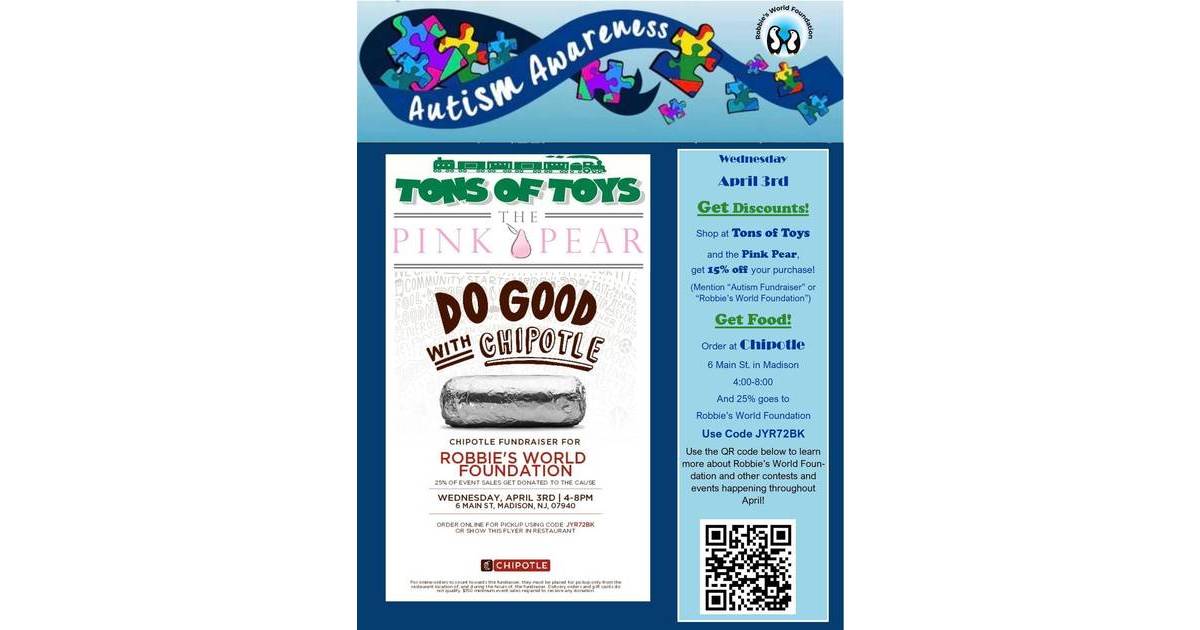 Robbie's World Foundation Shines Light on Autism Awareness Month in New