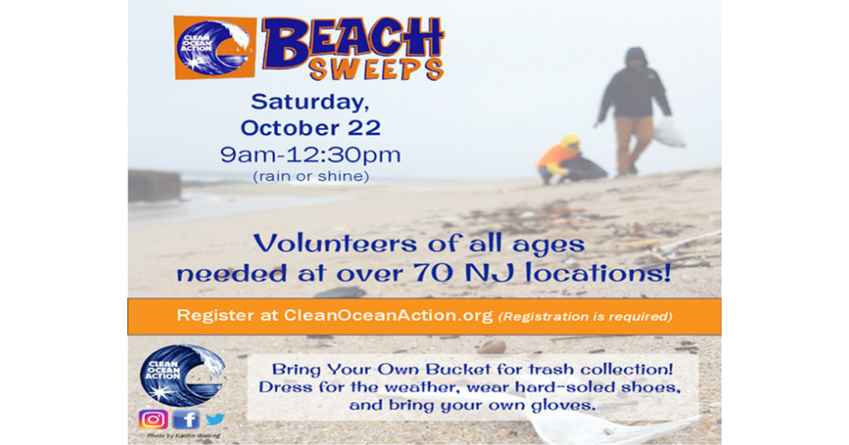 South Amboy Fall Beach Sweeps on Oct. 22 Raritan Bay, NJ News TAPinto