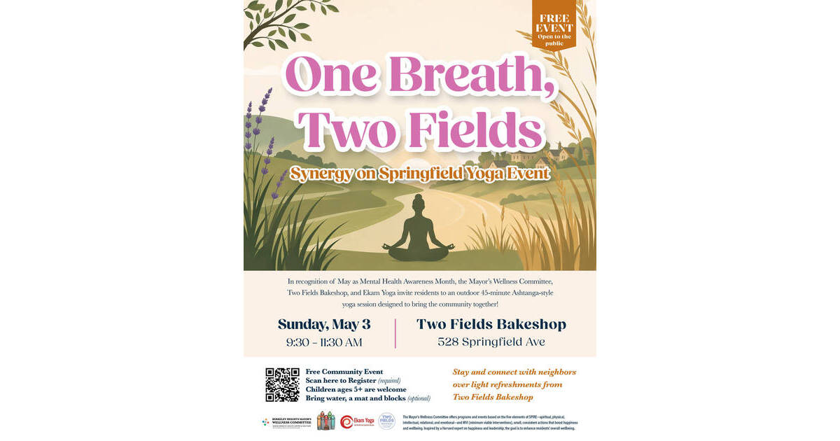 Komunitas Diundang ke Acara Yoga Outdoor Gratis untuk Bulan Kesadaran Kesehatan Mental