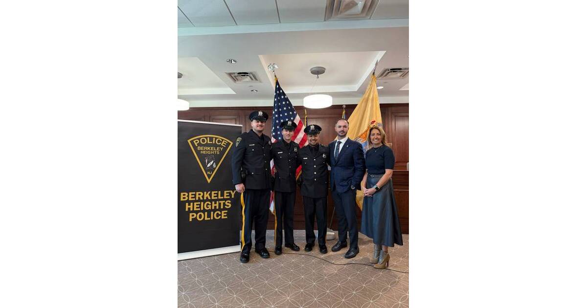 Berkeley Heights Swears In Three New Police Officers at Council Chambers Ceremony