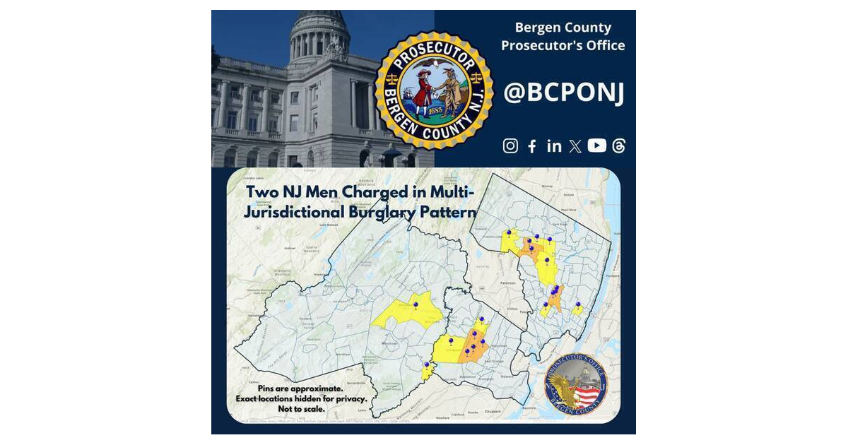 Two NJ Men Charged in Connection with Burglary Spree, Including in ...