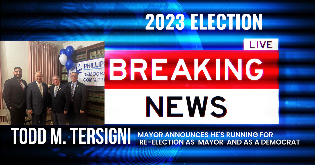 Phillipsburg Mayor Tersigni Announces he is Running for ReElection