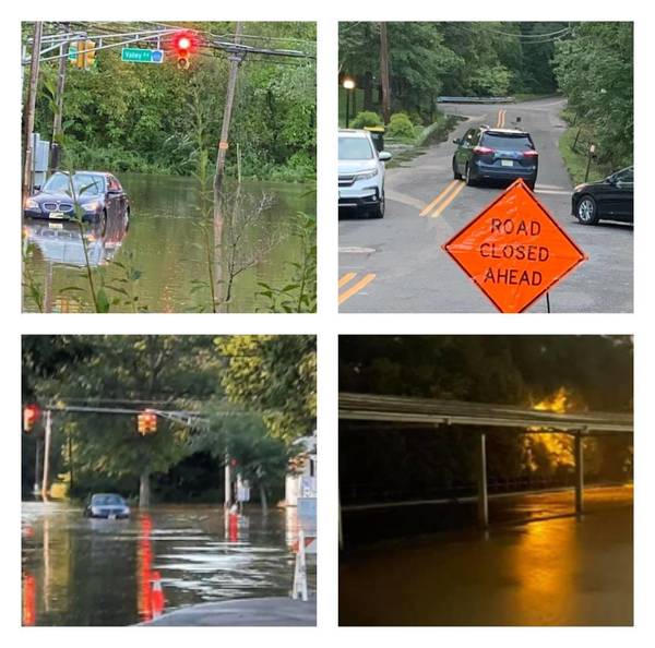 UPDATE after IDA Road Collapse on Route 22 in Green Brook, Flooding