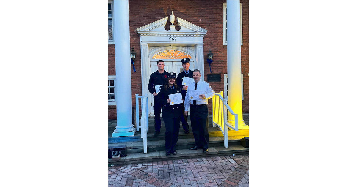 Kenilworth Volunteer Fire Department and Rescue Squad Members Receive