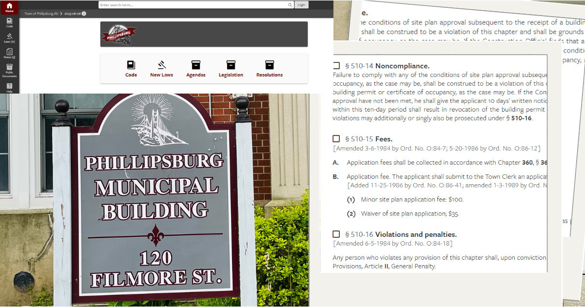 Phillipsburg Land Use Board Reviews Fees to Present to Town Council