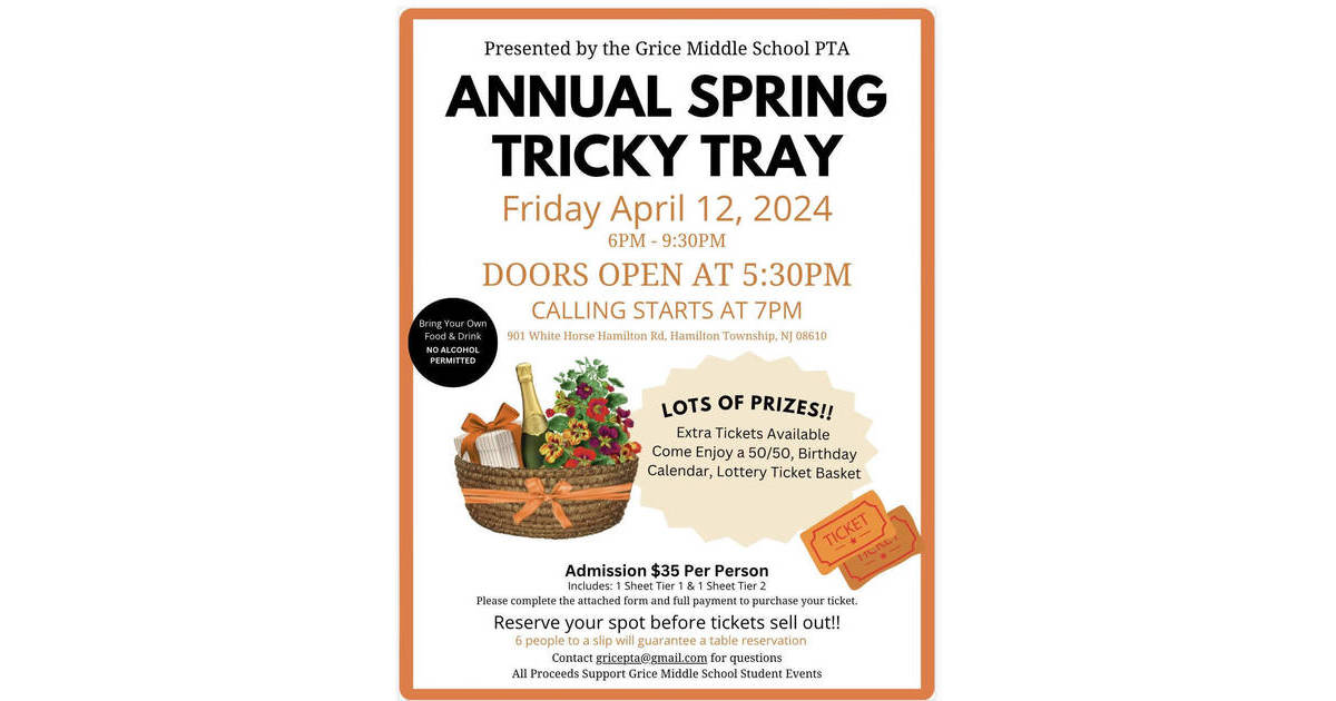 Tickets for Grice Middle School PTA Tricky Tray On Sale Now Hamilton