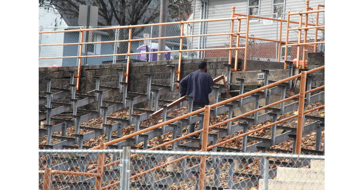 The Bleacher Project Has Begun at Hasbrouck Heights' Depken Field