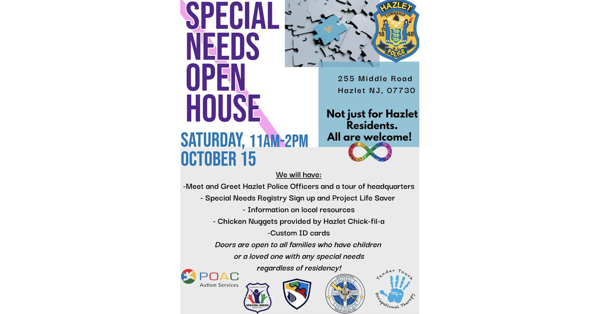 Hazlet Police Department to Host 2nd Annual Special Needs Open House