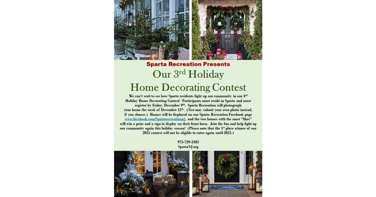 Sparta Parks and Recreation Holiday Home Decorating Contest Sparta
