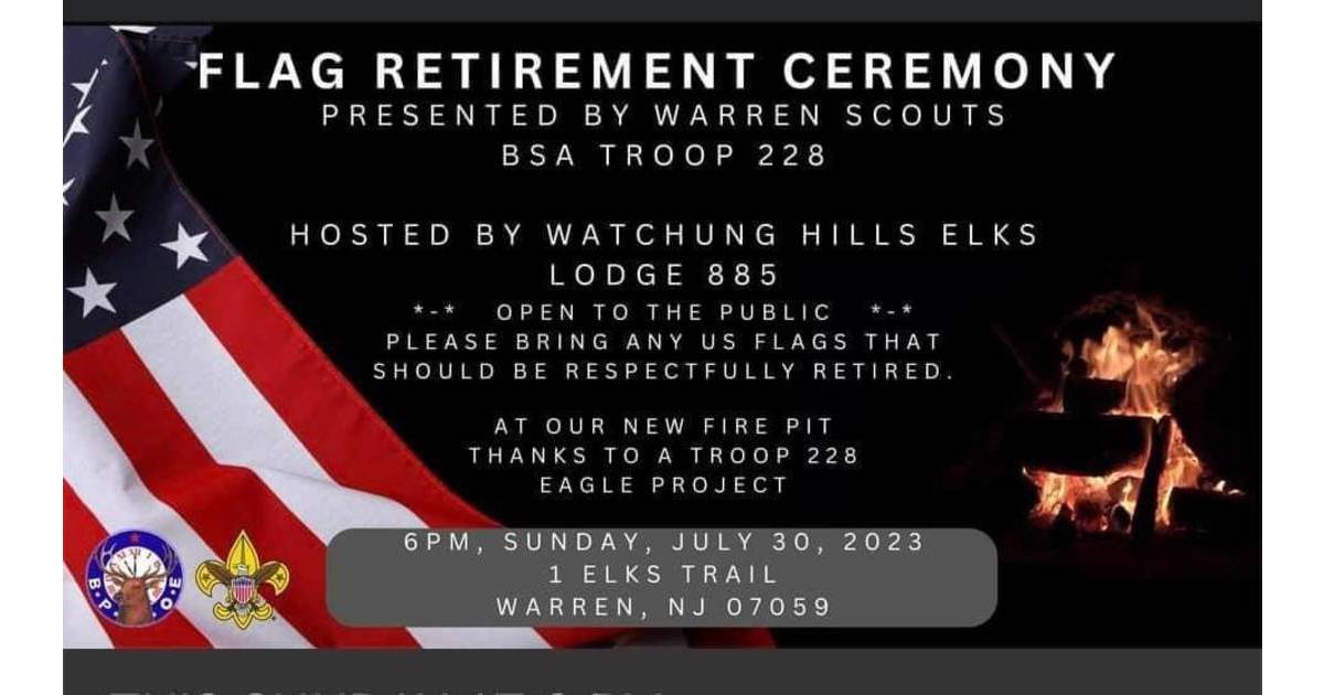 Warren Scouts to Host Flag Retirement at Watchung Elks | North ...