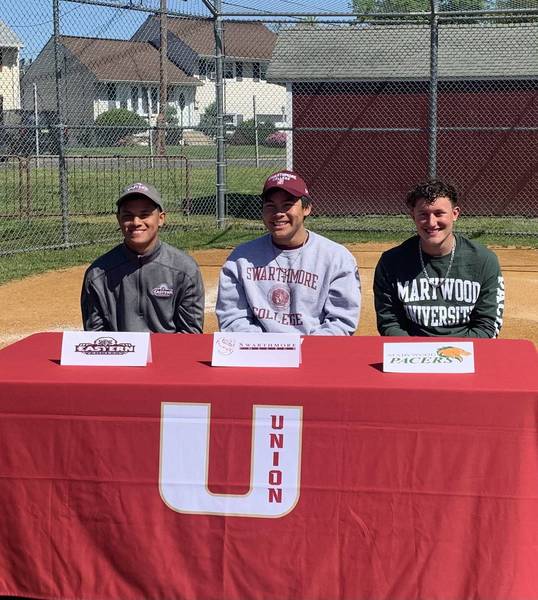 Three Union High School Baseball Players Headed to College Union, NJ