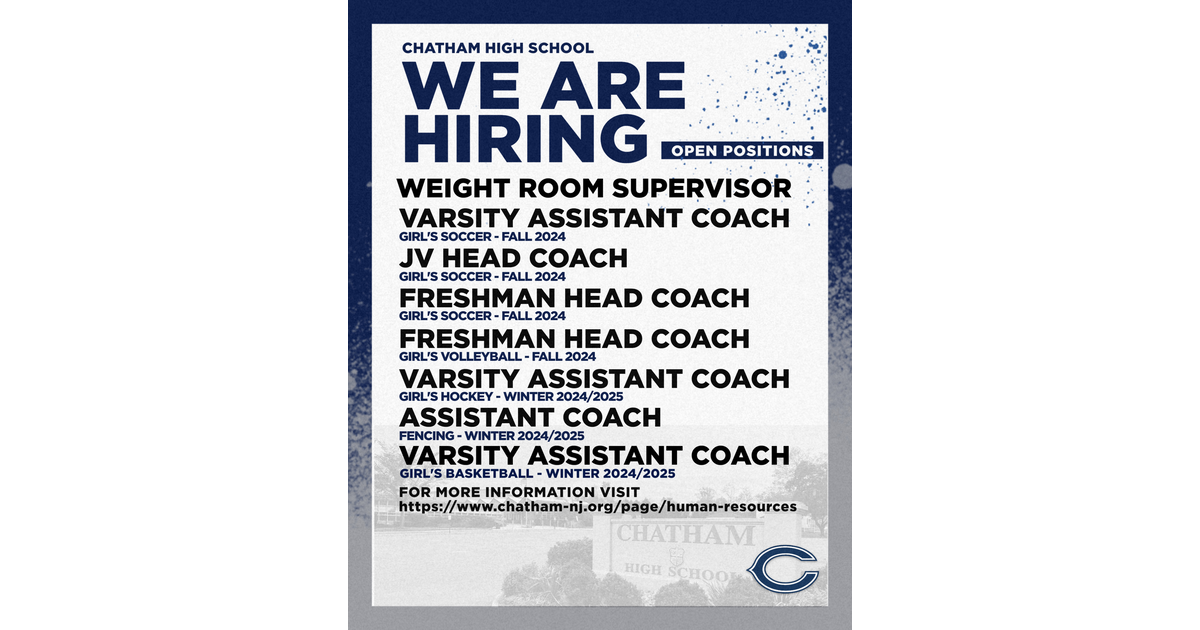 School District of the Chathams Hiring Fall and Winter Coaches