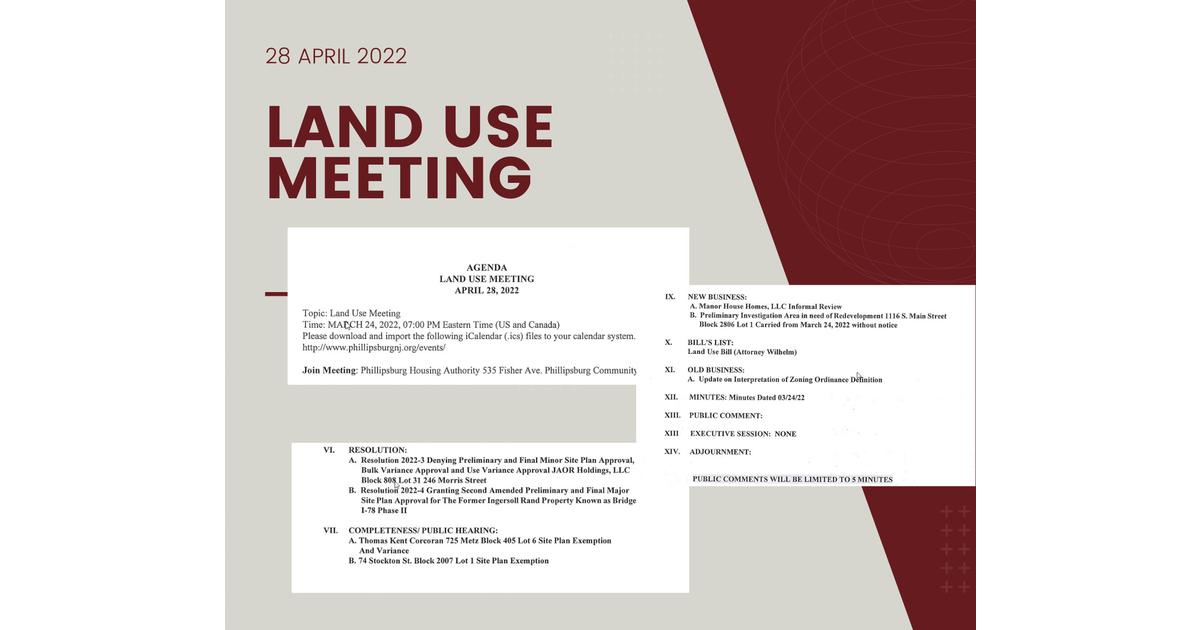 Phillipsburg Land Use Board Carries Ice House Property Study to May