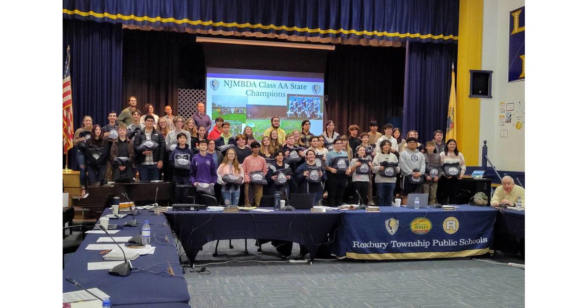 Roxbury High School Marching Band Honored by School Board, Town Council