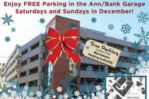 Morristown Parking Garage is Free on Saturdays and Sundays in December