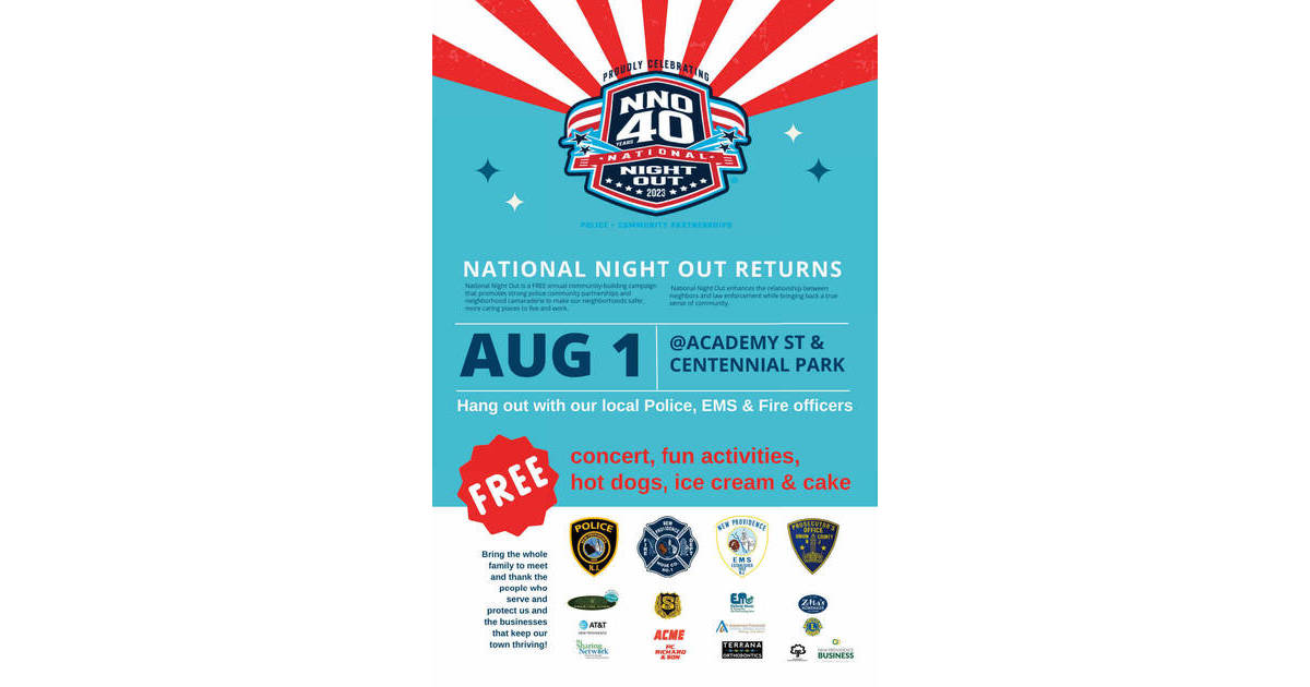 Community Invited Out to Celebrate National Night Out! New Providence, NJ News TAPinto