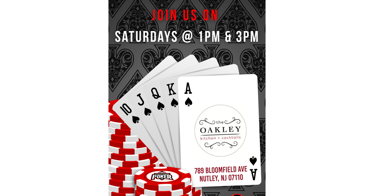 Texas Hold'em Tournaments Start Today and Continue Every Saturday at