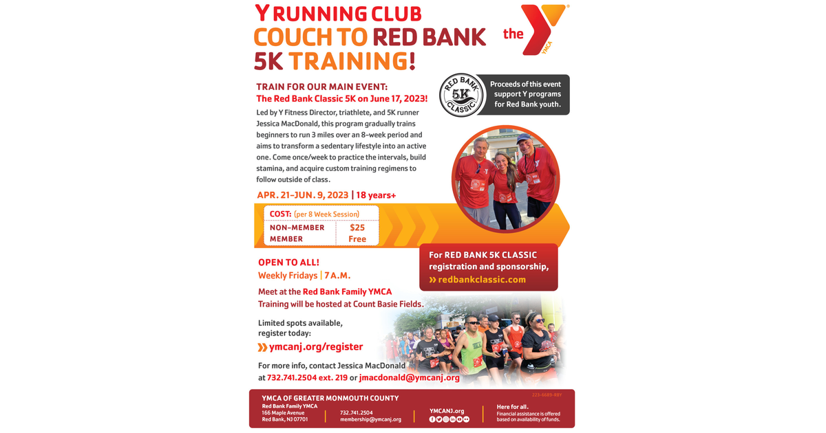 YMCA Running Club Train for the Red Bank Classic 5k Red