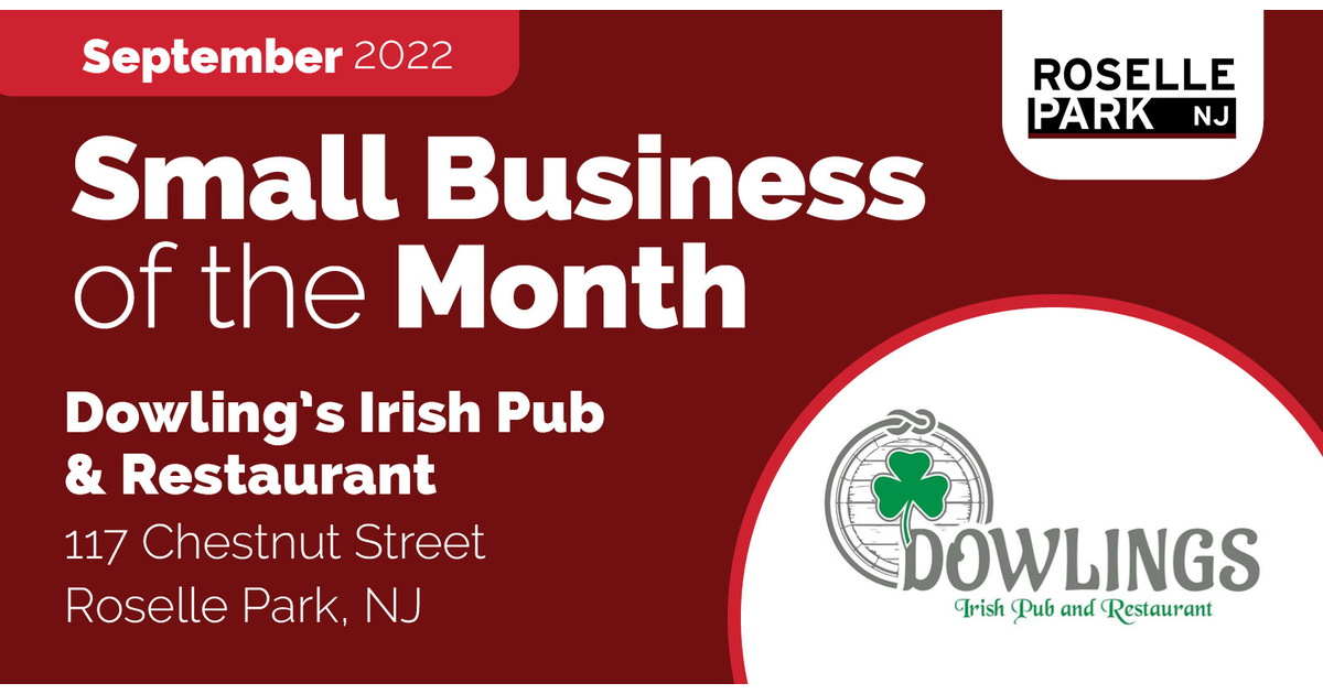 Dowling’s Irish Pub & Restaurant Named Roselle Park’s Small Business of
