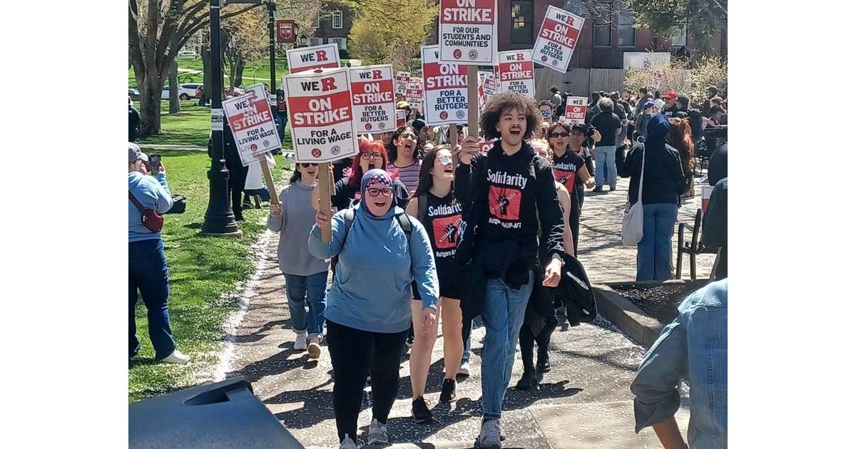 First Day of Rutgers Faculty Strike Picket Lines, Chants, Personal