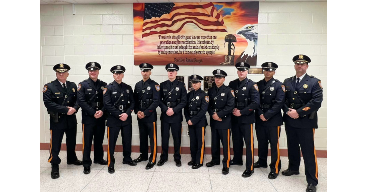 Sayreville Police Department Eight New Officers, Graduates from Cape May County Police