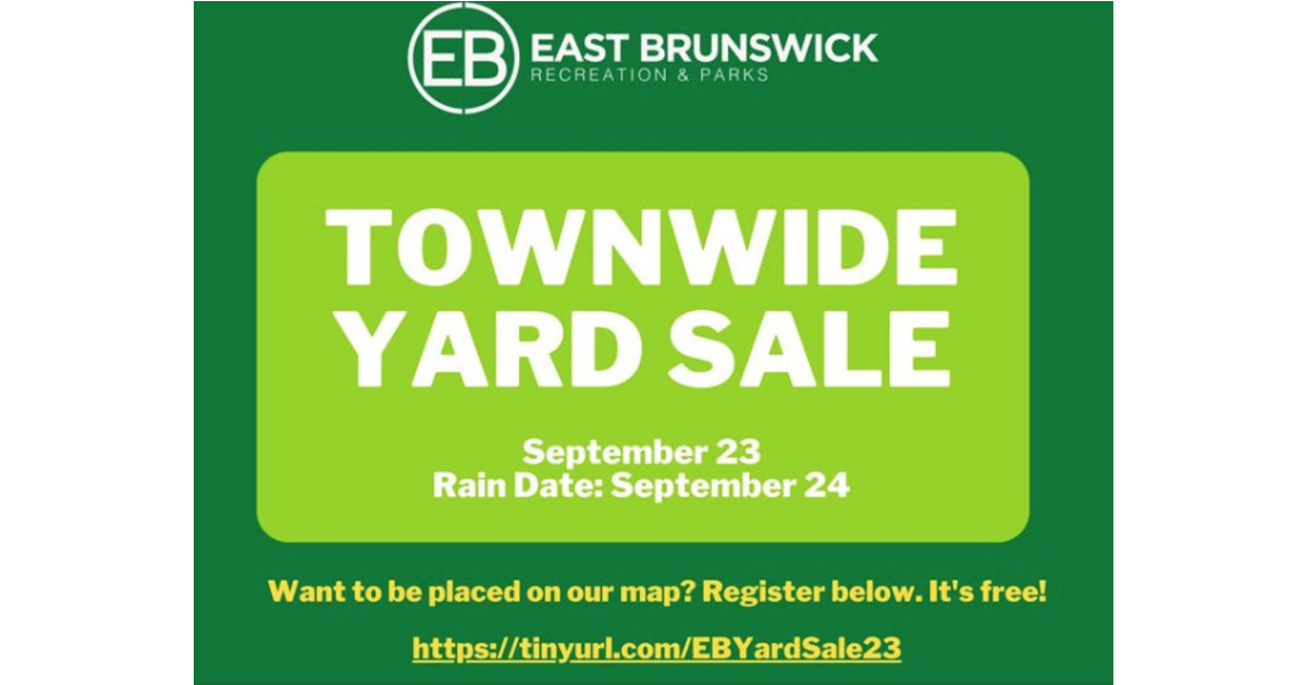 East Brunswick TownWide Yard Sale Set for September 23 East