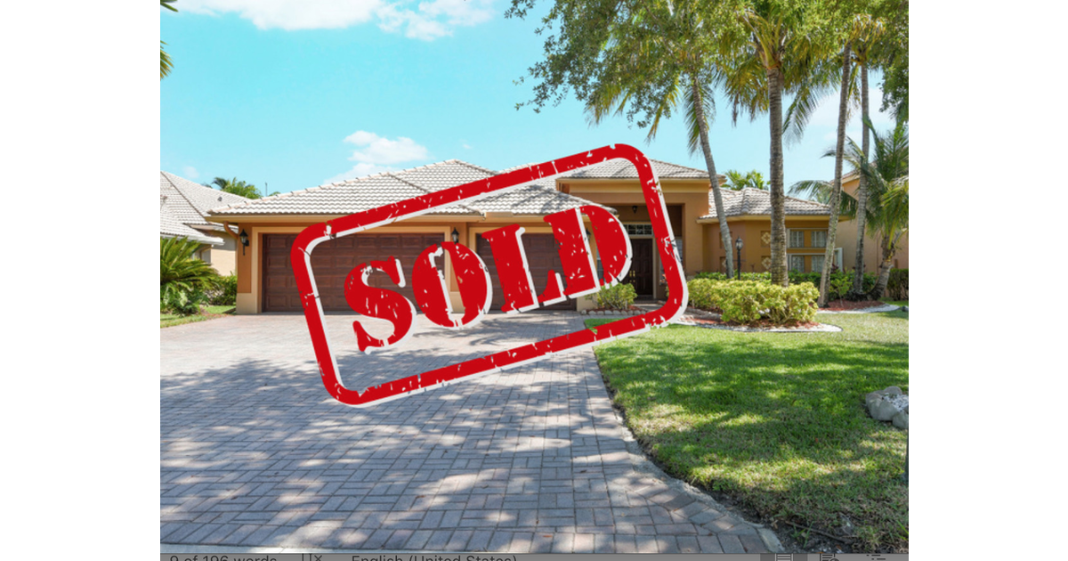 Home Sales in Coral Springs, Feb. 1218, Including 1.3 Million