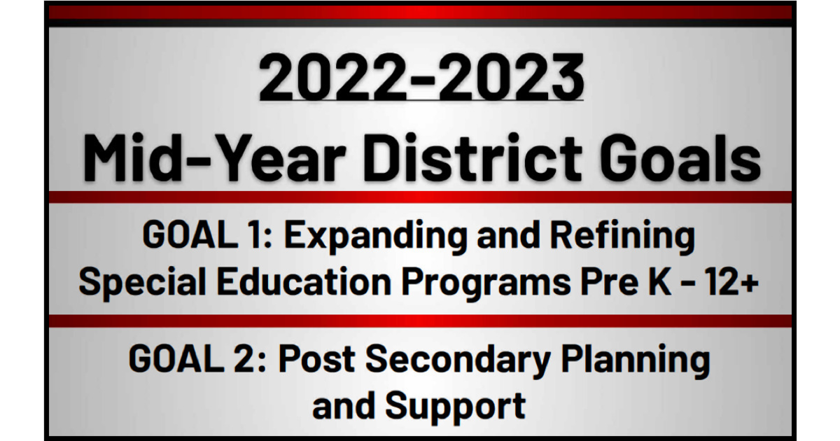 A MidYear Update to the Wayne Schools District Goals for 20222023 Part One Wayne, NJ News
