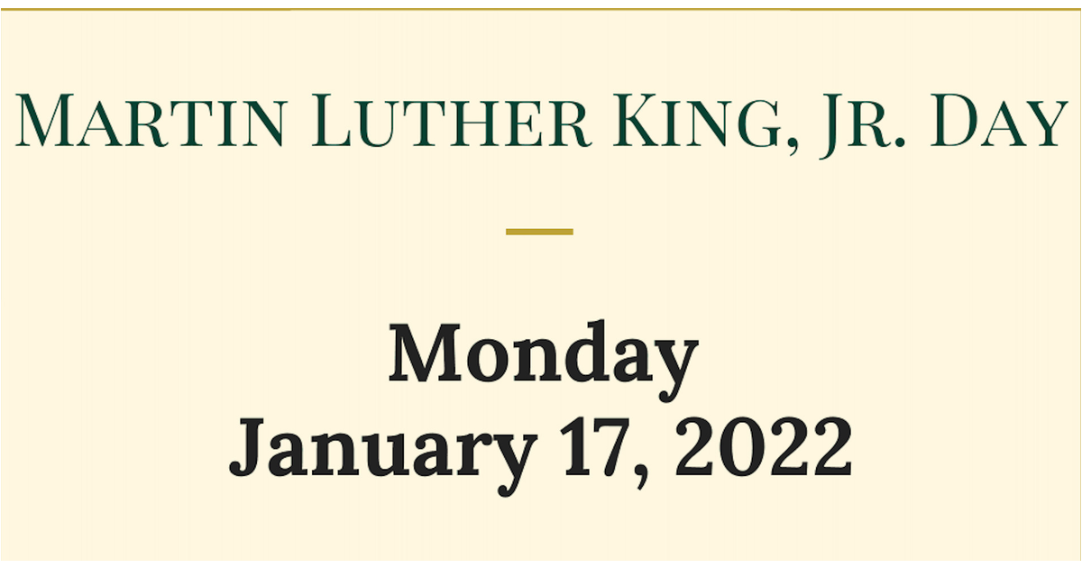 Livingston MLK Day Reminders Office Closings, Garbage/Recycling