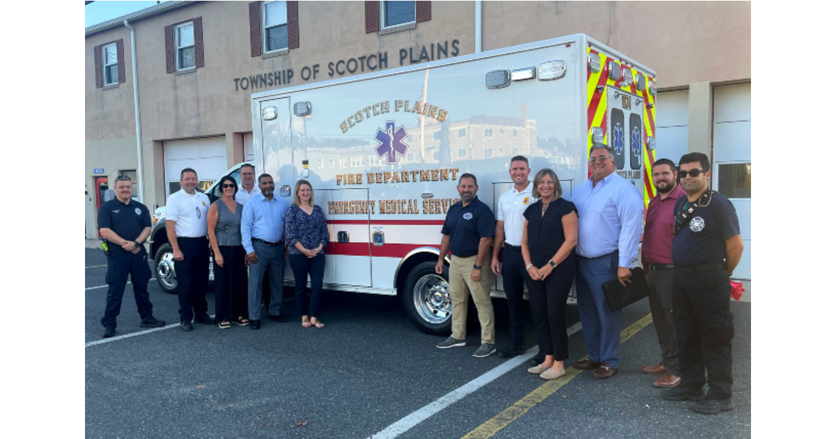 Scotch Plains Fire Department Receives New Ambulance for EMS Services