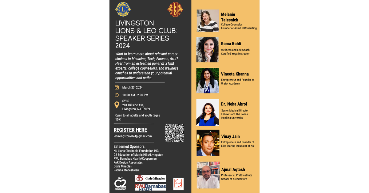 Livingston s lions and leo clubs to host series featuring local