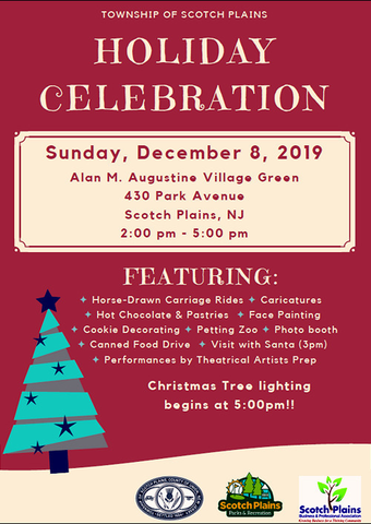 Scotch Plains Holiday Celebration Commences at 2 p.m. on Sun., Dec. 8