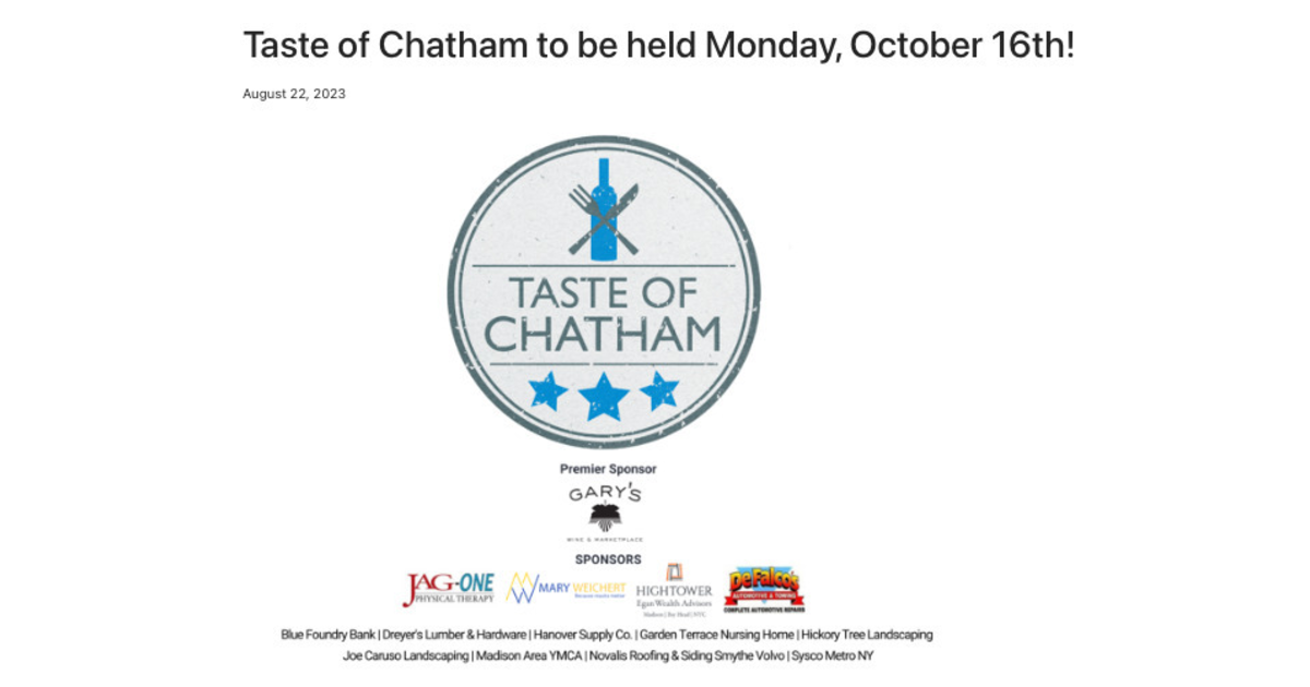 Savor The Flavor Serving Community and Unity at Chatham’s 'Taste Of