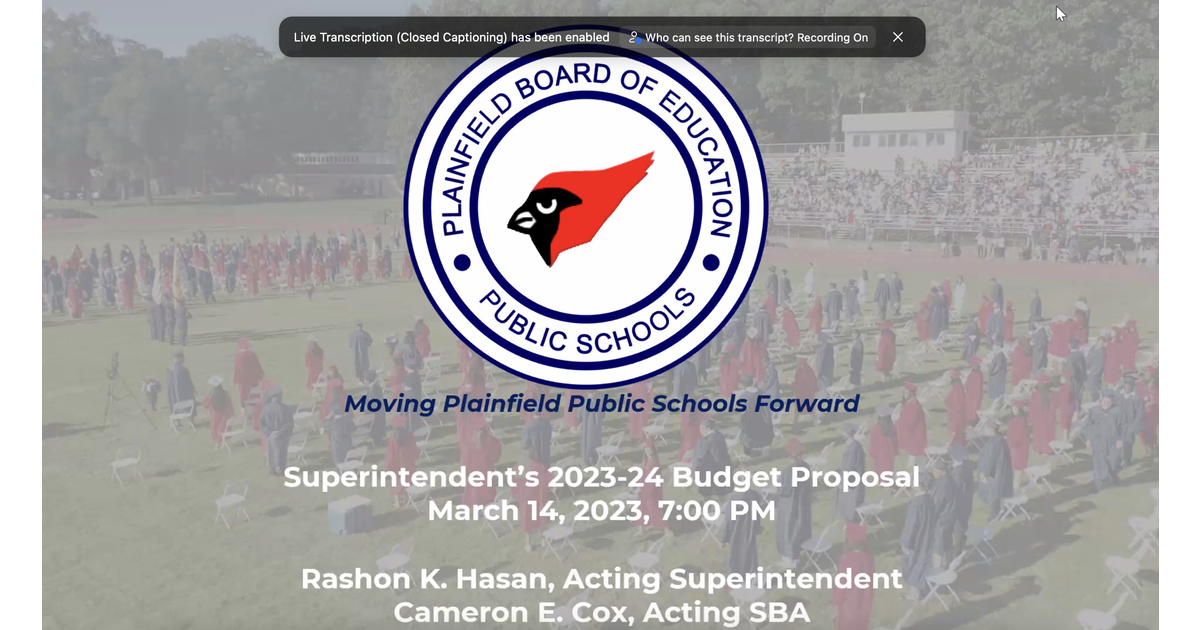Commissioners Approve Preliminary Budget for Plainfield District's 2023