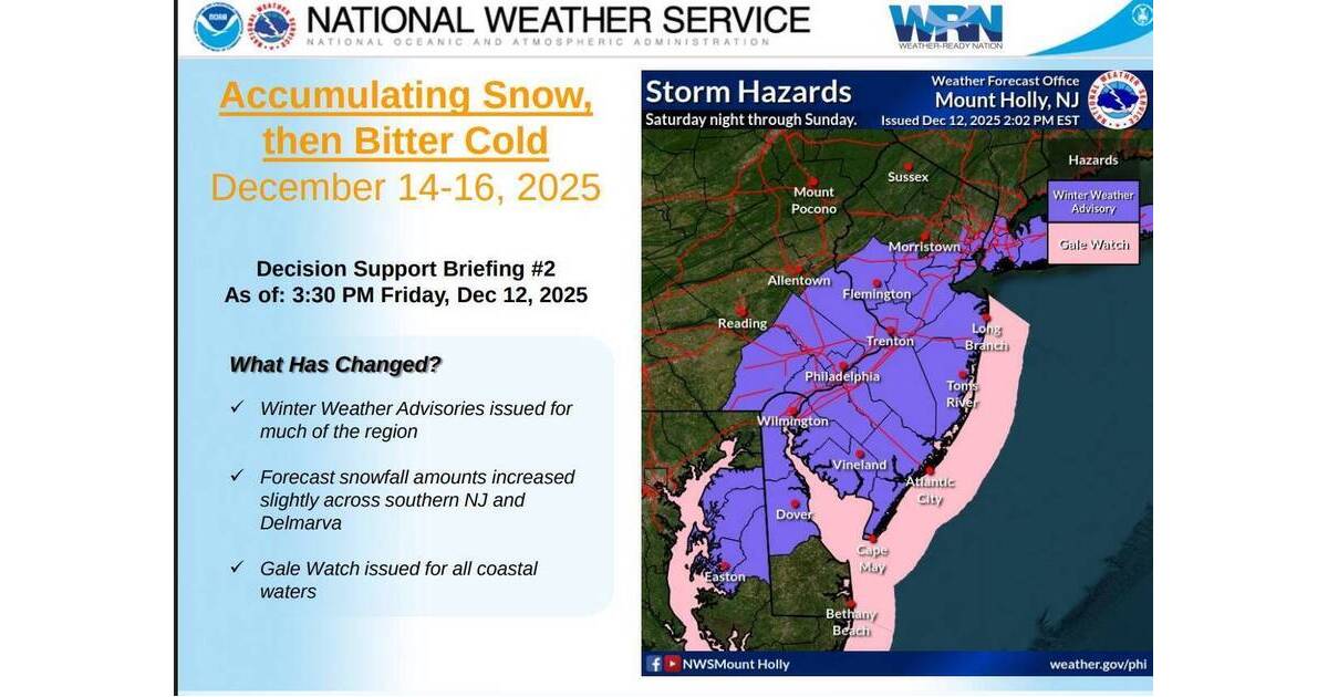 Winter Weather Advisory Issued: First Significant Snow of the Season ...