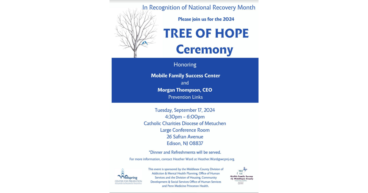 THE MIDDLESEX COUNTY MOBILE FAMILY SUCCESS CENTER IS 2024 TREE OF HOPE